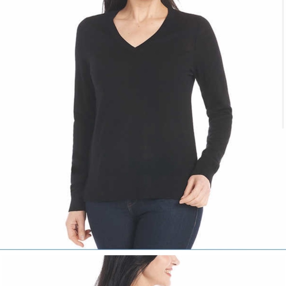 Katherine Barclay Ladies Merino Wool Sweater ~ BLACK